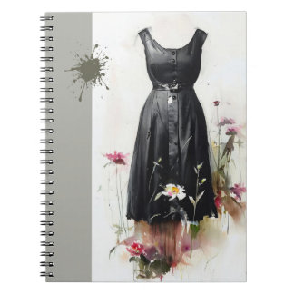 Iconic Victorian Vintage Black and White Dress Notebook