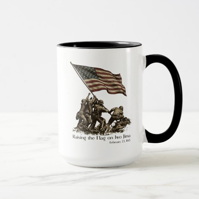Iconic WWII US Marine Corps Memorial  Mug (Right)