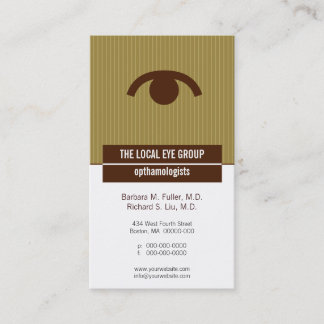 Iconographic Optical Appointment Business Card