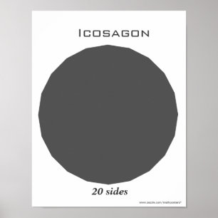 Icosagon Poster of Polygon