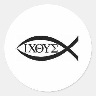 ICTHUS CLASSIC ROUND STICKER