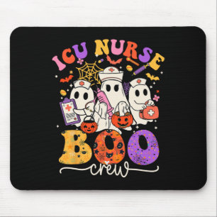 Icu Boo Crew Costume Funny Nurse Ghost Halloween Mouse Mat