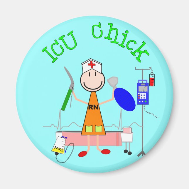 ICU Chick (Nurse) Magnet (Front)