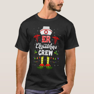 ICU Christmas Nurse Crew Family Group Nursing Xmas T-Shirt