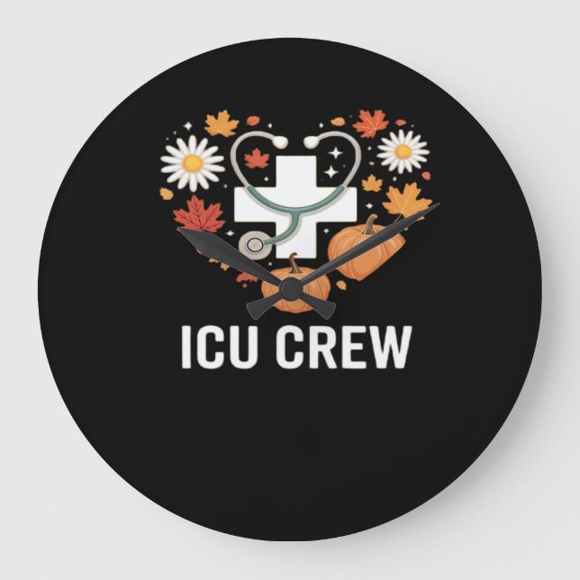 icu crew Classic T-Shirt Large Clock (Front)