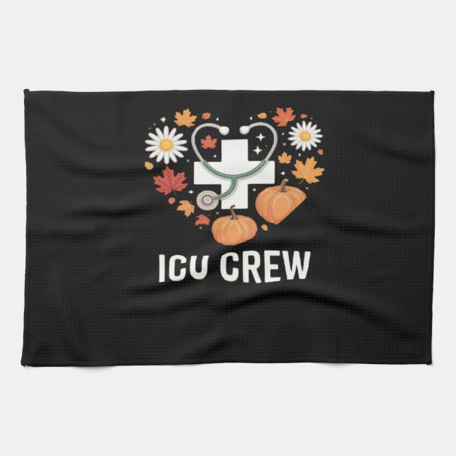 icu crew Classic T-Shirt Tea Towel (Horizontal)
