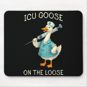Icu goose on the loose funny nurse animal nursing mouse mat