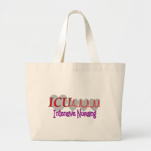 ICU INTENSIVE Nursing  Unique Gifts Large Tote Bag