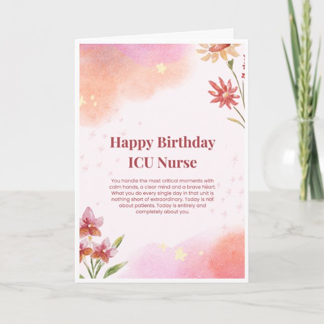 ICU Nurse Birthday Card (Front)