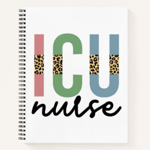 ICU Nurse Cheetah RN nurse Appreciation gifts Notebook