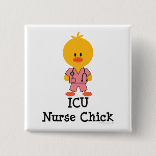 ICU Nurse Chick Button