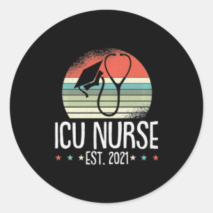 Icu Nurse Classic Round Sticker