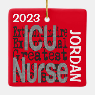 ICU Nurse Extraordinaire CUSTOM Ceramic Ornament