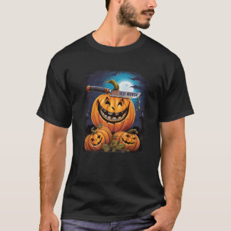 ICU Nurse Funny Halloween Fun Pun Spooky Premium  T-Shirt