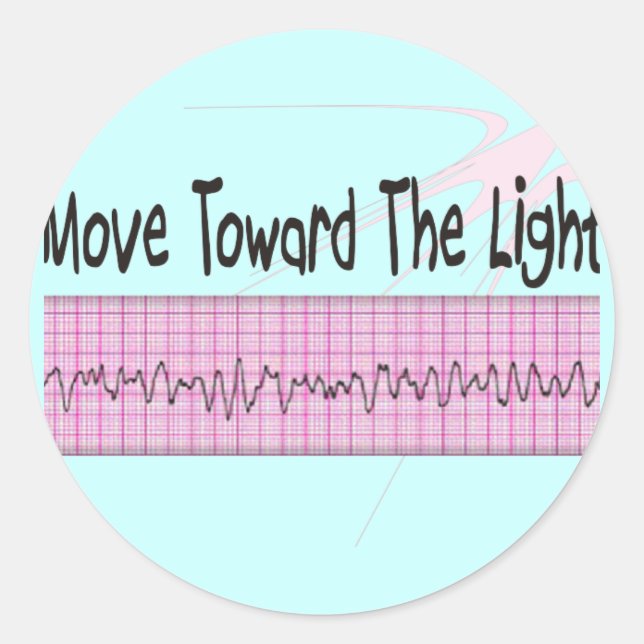 ICU Nurse Gift--Hilarious V-Fib EKG Strip Design Classic Round Sticker (Front)