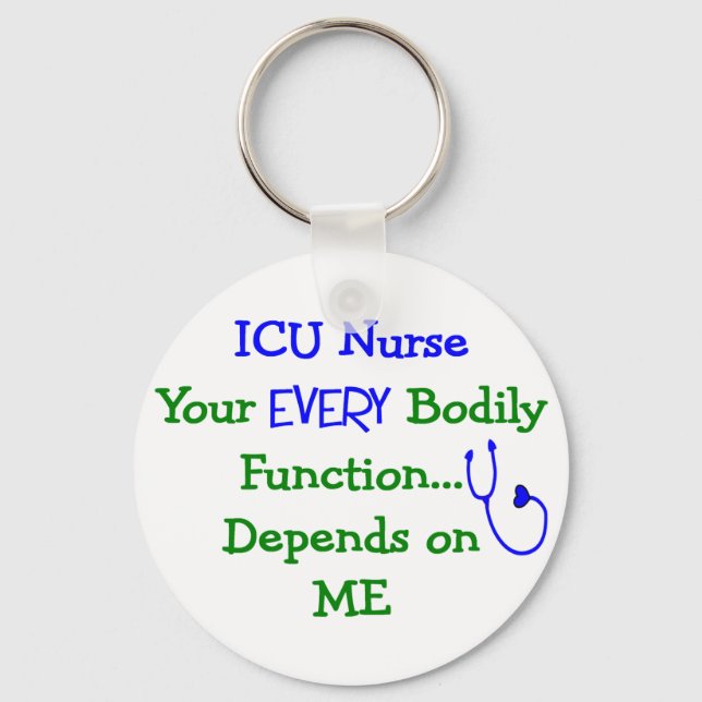 ICU Nurse Gifts Key Ring (Front)