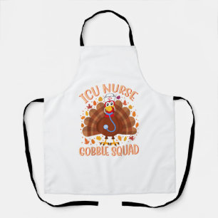 ICU Nurse Gobble Squad Women Men ICU Nurse Thanksg Apron