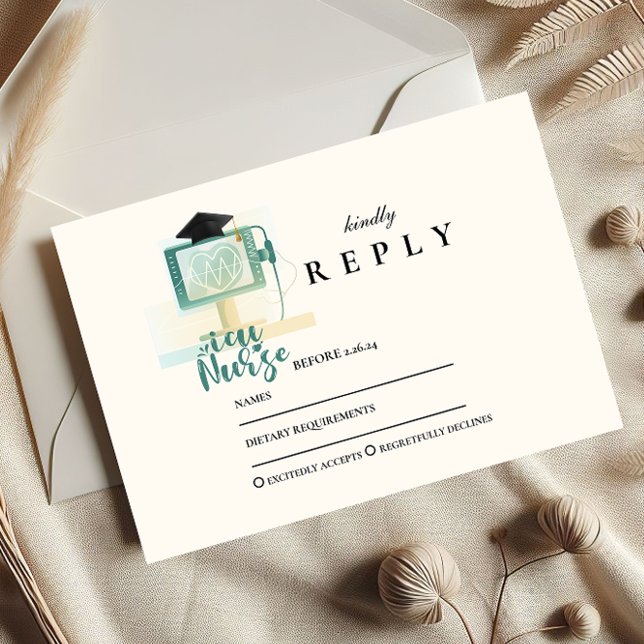 ICU Nurse Graduation Party RSVP Card (Creator Uploaded)