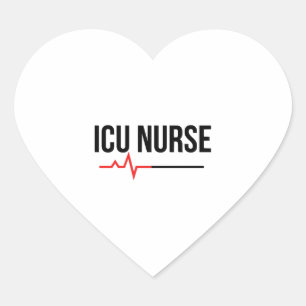 ICU Nurse Heart Sticker
