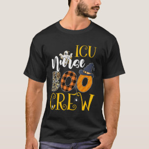 ICU Nurse Leopard Intensive Care Unit Halloween Bo T-Shirt