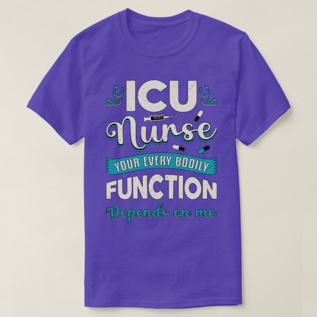 Icu Nurse Medicine Emergency Love Ambulance Funny  T-Shirt (Design Front)