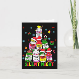 Icu Nurse Silent Night Profol Christmas Tree Merry Card