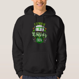 Icu Nurse St Patrick S Day Crew Shamrock Matching Hoodie