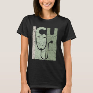 ICU Nurse Vintage Intensive Care Unit Nurse Retro T-Shirt