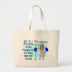 icu nurse you come to my playground tote bag