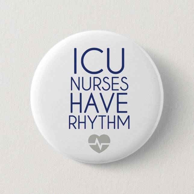 ICU Nurses 6 Cm Round Badge (Front)