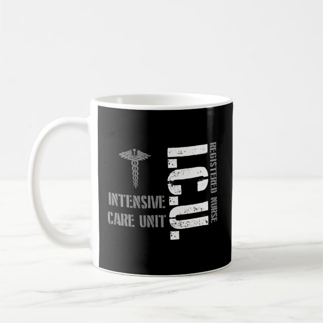 Icu Registered Nurse Intensive Care Unit Rn Staff Coffee Mug (Left)