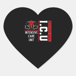 ICU Registered Nurse Medical Intensive Care Unit Heart Sticker