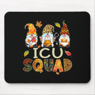 ICU Squad Gnome Nurse Leopard Thanksgiving Fall St Mouse Mat