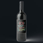 ICU When You're Sleeping ICU Nurse Christmas  Wine Label<br><div class="desc">ICU When You're Sleeping ICU Nurse Christmas</div>