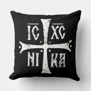 ICXCNIKA cross orthodox religion christianity symb Cushion