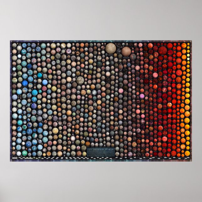 Icy and Rocky Exoplanets - Beautiful Space Poster (Front)