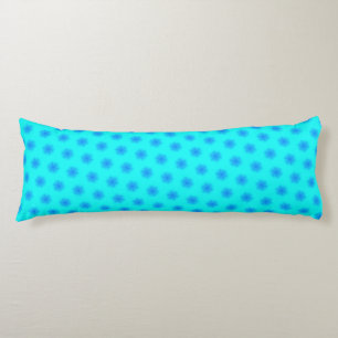 Icy Aqua and Blue Snowflake Pattern Body Cushion