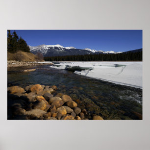 Icy Athabasca River Poster