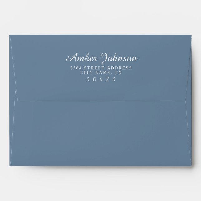 Icy Blue 5 x 7 Pre-Addressed Envelopes (Back (Top Flap))