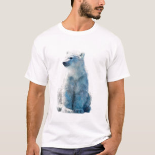 Icy Blue Arctic Polar Bear Men T-Shirt