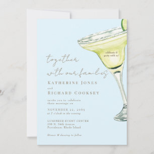 Icy Blue Celebrate & Party Margarita Wedding Invitation