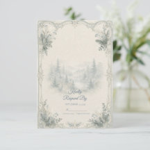 Icy Blue Chateau Winter Castle Response Card