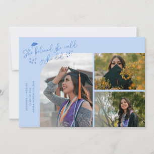 Icy Blue Graduate She Believed Multi Photo Announcement
