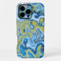 Icy Blue Green Colourful Abstract Marble Texture L