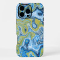 Icy Blue Green Colourful Abstract Marble Texture L