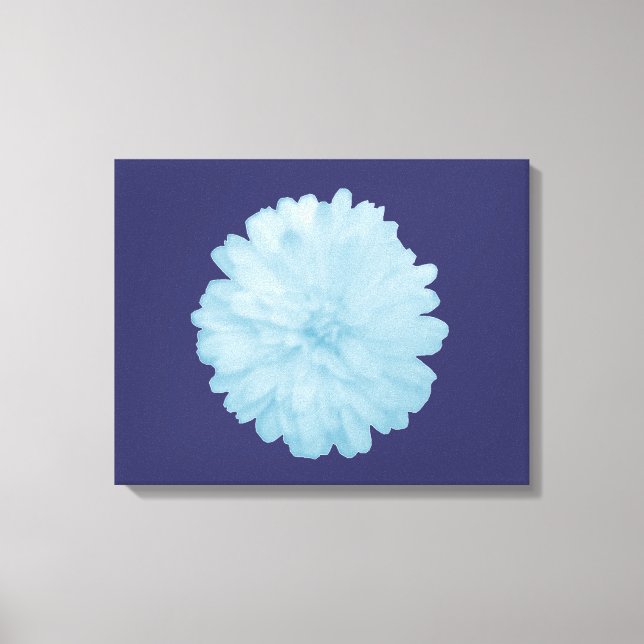Icy Blue Marigold Canvas Print (Front)