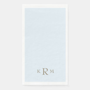 Icy Blue Monogram Napkin