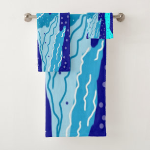 Icy Blue Ocean  Bath Towel Set