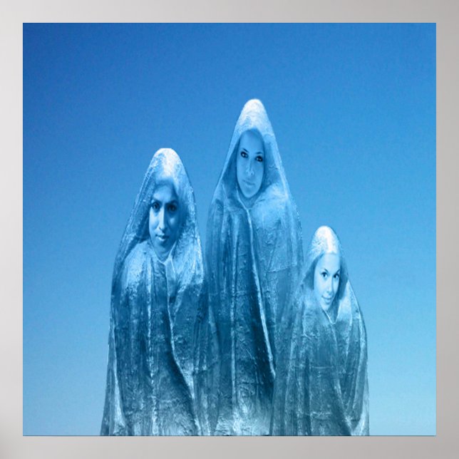 Icy blue sky poster (Front)