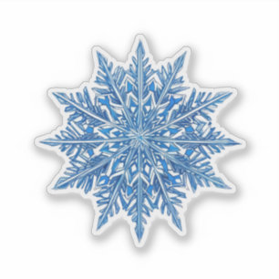 Icy Blue Snowflake Sticker